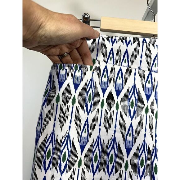 CHICO'S Women's 40th Anniversary Brigitte Ikat Cropped Pants White Size 8 - Picture 5 of 11